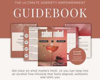 Diario de sobriedad / Afirmación de sobriedad / Descarga instantánea / Planificador de recuperación / Libro de trabajo sobrio / Afirmaciones sobrias