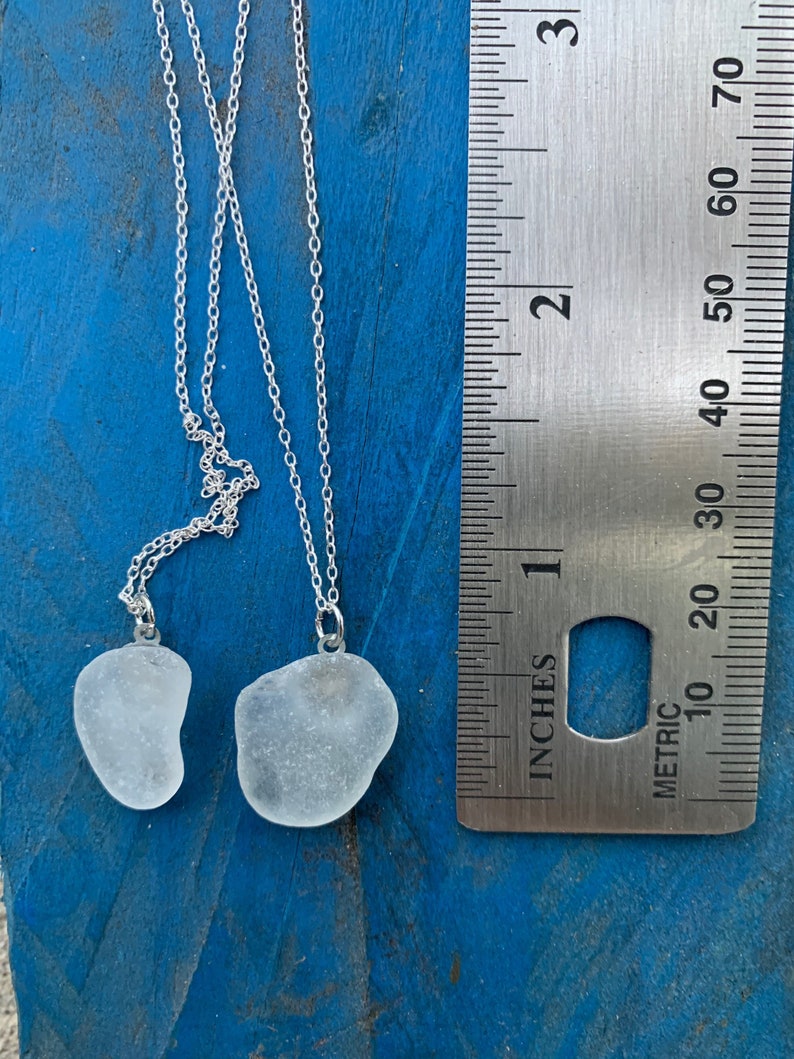 Soulmate friendship moi et toi sea glass necklaces