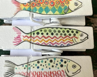 Colorful Tropical Fish Snack Bag Chip Clips Favor