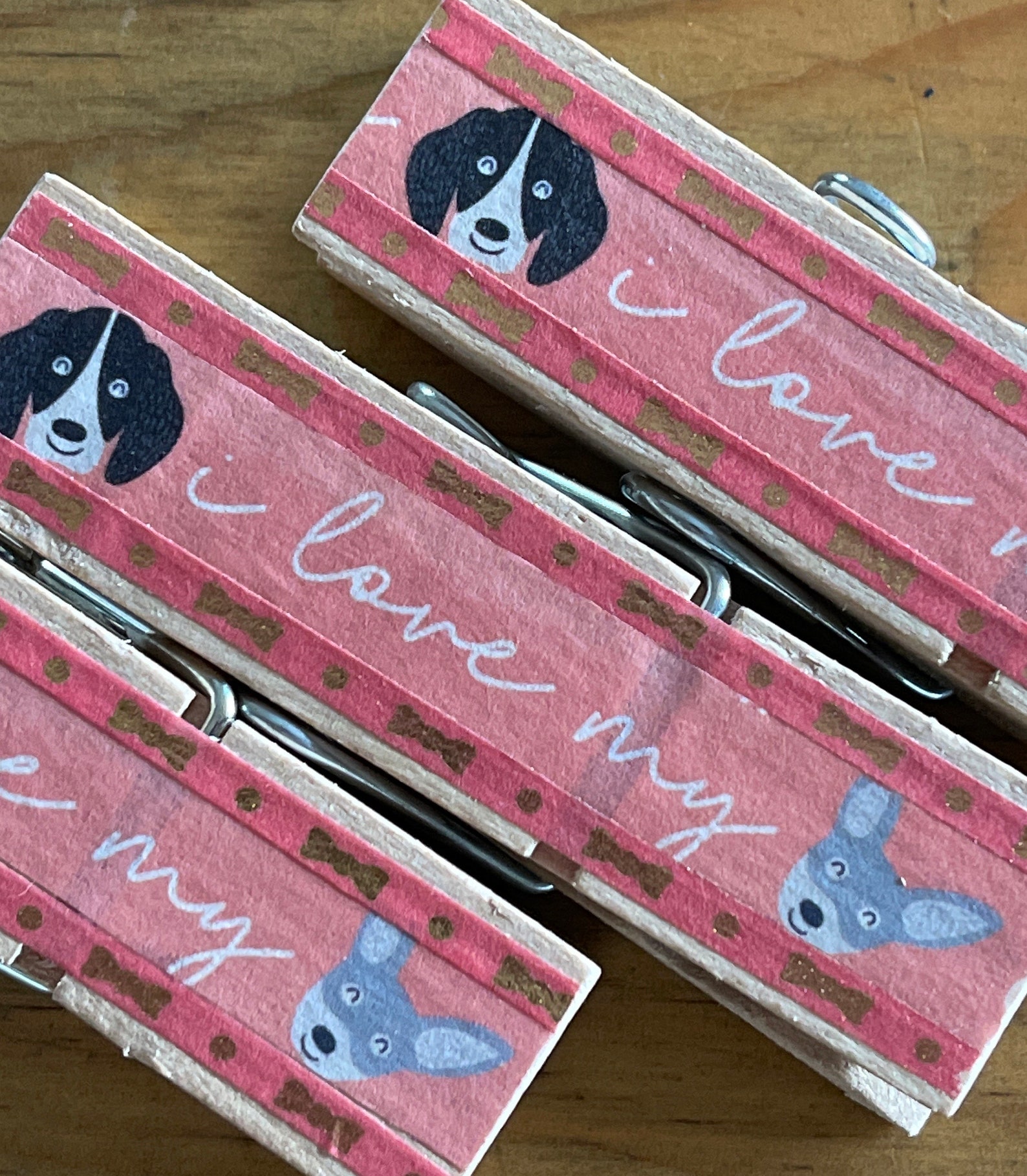 Love My Dog Chip Snack Clips Set/3 Etsy