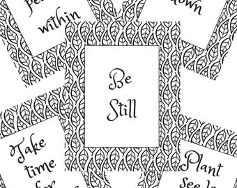 Mindfulness Coloring Pages Bundle #2