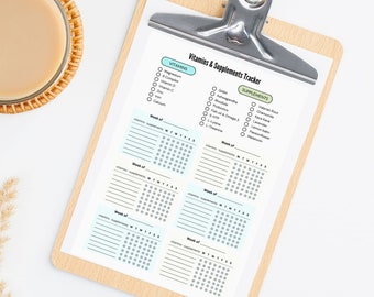 Vitamin & Nahrungsergänzung Tracker für Angst