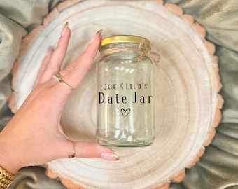 Personalised Date Jar, Custom Couples Gift, Couples Date Ideas, personalized Romantic Date Ideas, Fun Dates , Couples Gift, Romantic