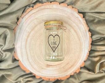 I love You Jar, Gift for couples, Home Gift, Keepsake Gift, Present for Couples, Family Home, Home decor, Love you gift, ily, Birthday Gift