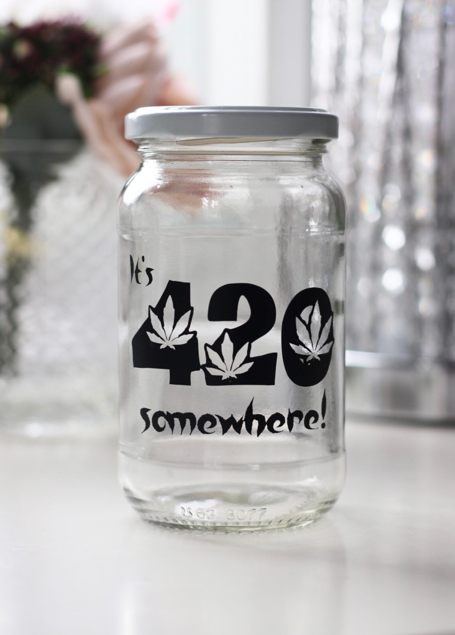 Its 420 Somewhere Jar Marijuana Jar Weed Holder Cannabis Etsy