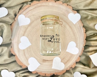 Reasons Why I Love You Jar, Couples Anniversary Birthday Partner Gift