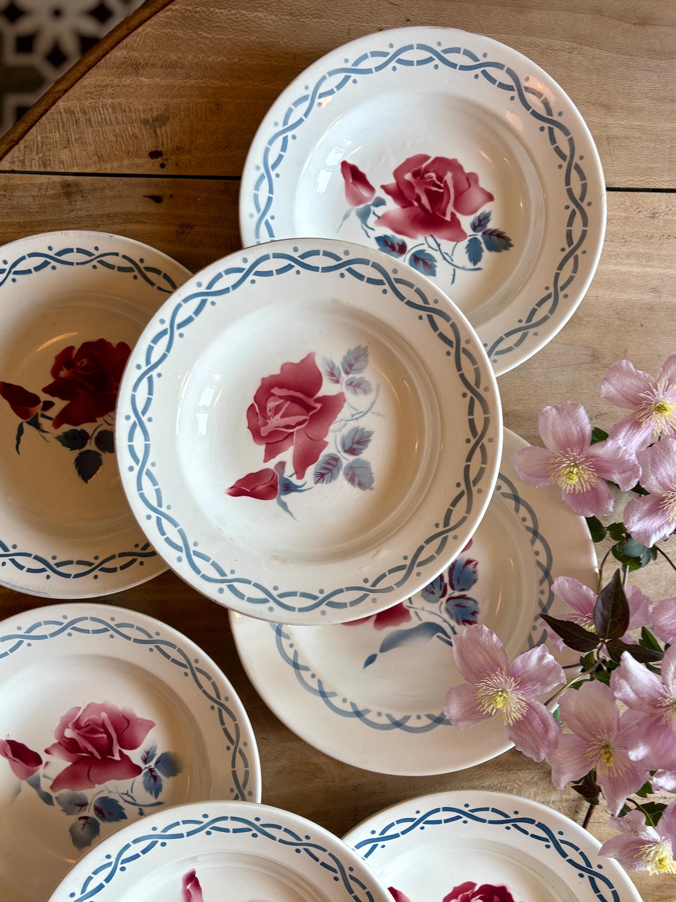 ヴィンテージ スープ皿 8 枚セット - ディゴワン・サルグミンヌ作