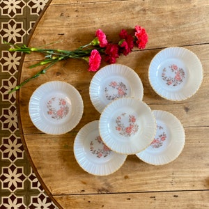Set of 6 vintage Arcopal soup plates