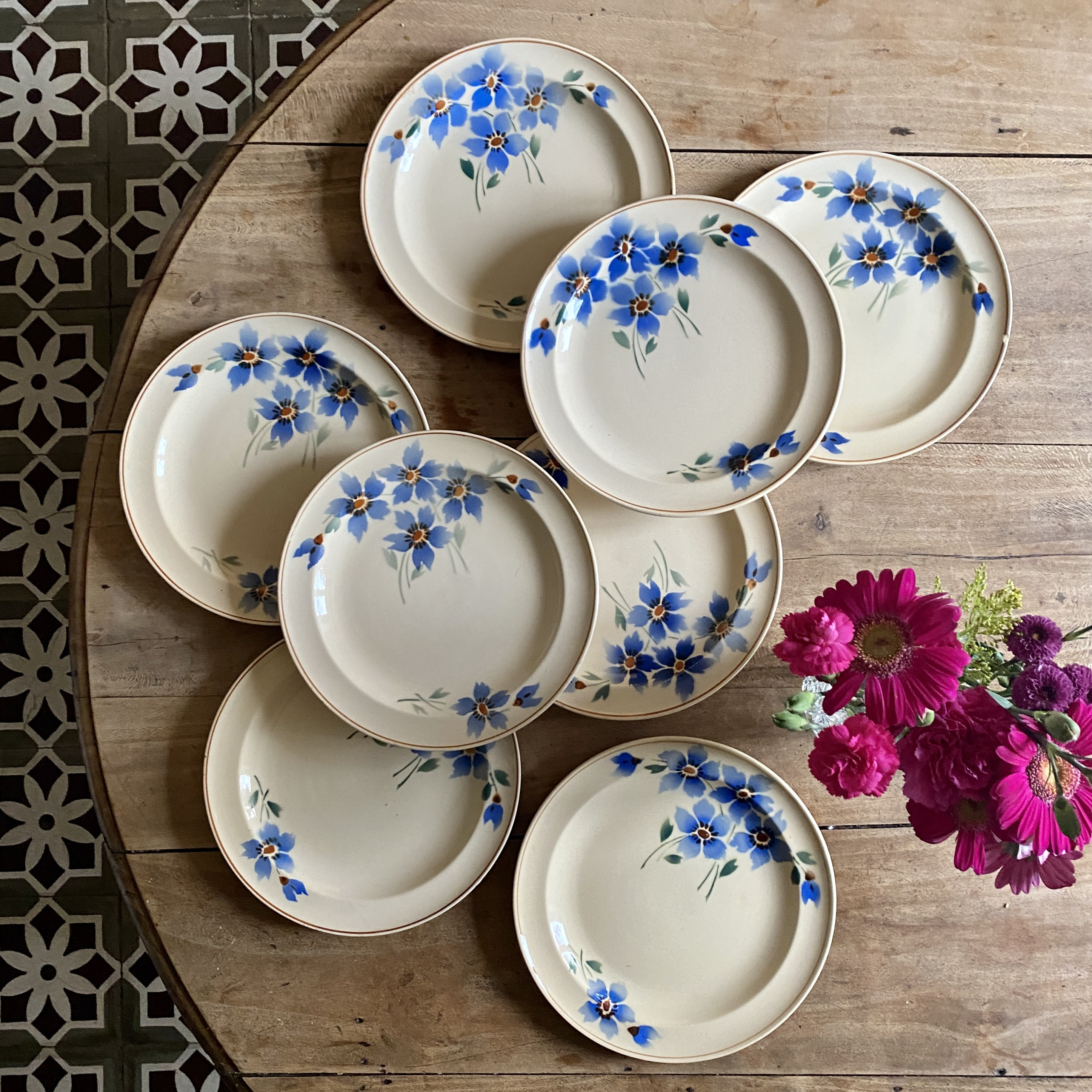 lot De 8 Assiettes Plates