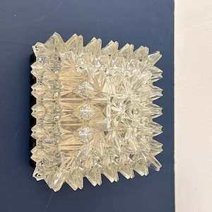 Vintage glass ceiling or wall light - Limburg