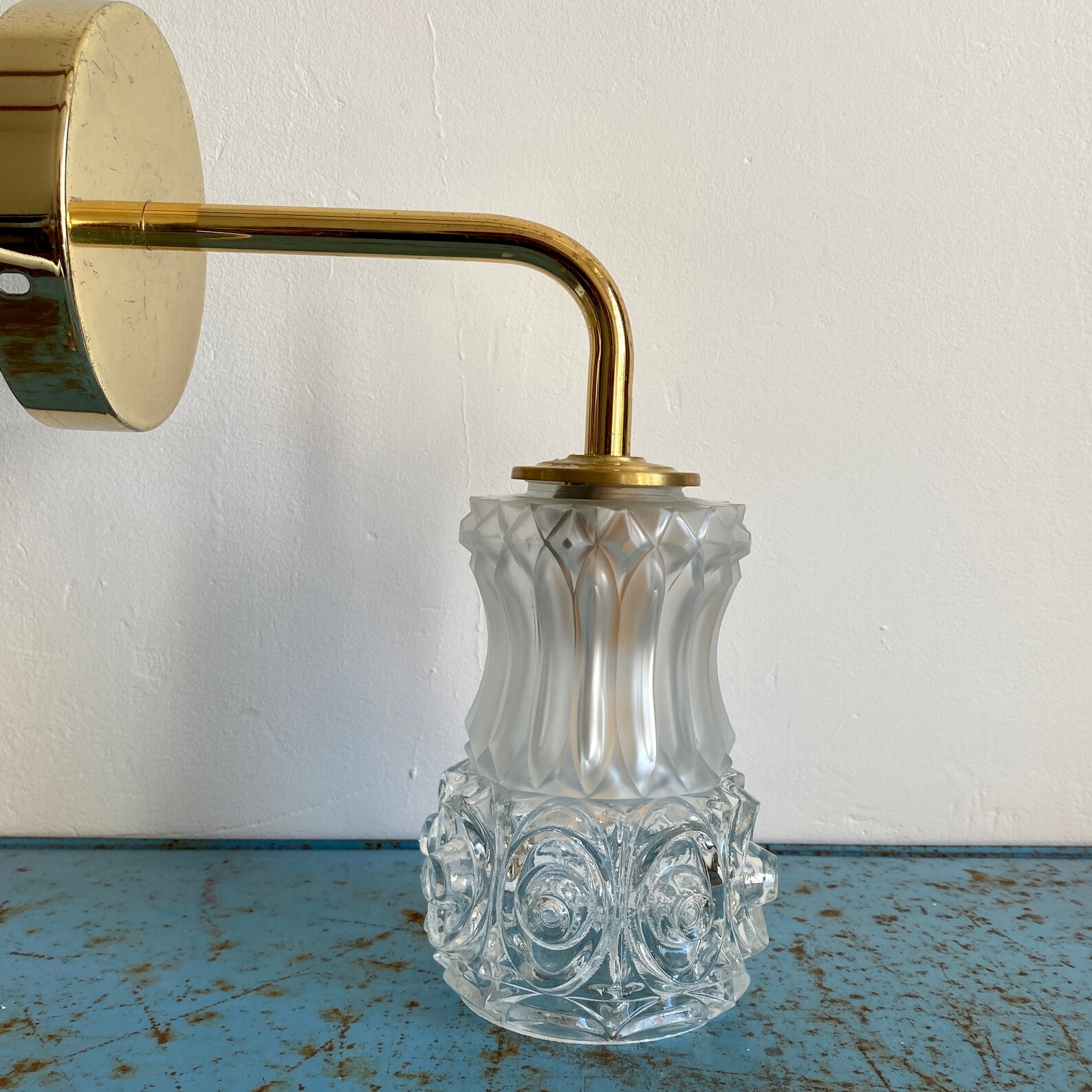 Applique tulipe vintage en verre moulé Etsy France