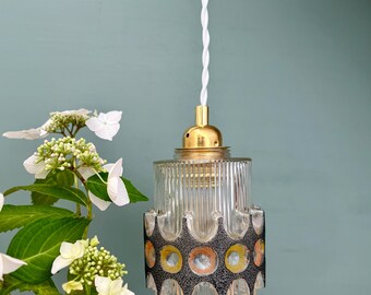 70年代のガラスチューリップペンダントライト - Etsy 日本