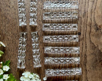 Set of 12 vintage glass knife rests