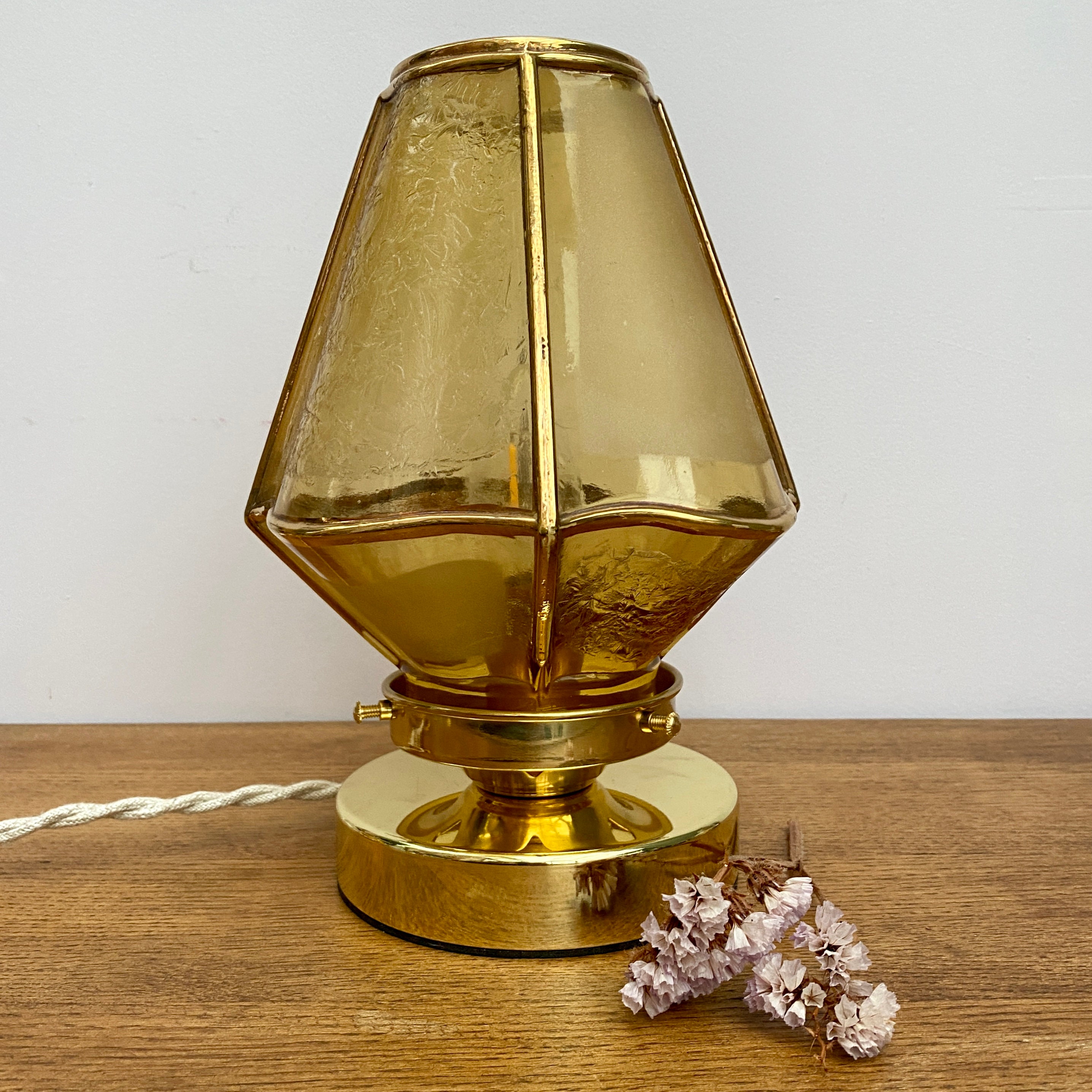 Lampe à Poser Globe Vintage en Verre