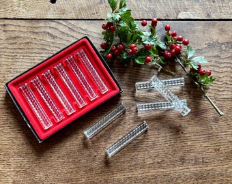 Set aus 11 Vintage-Messerablagen aus Kristall