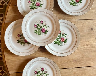 ヴィンテージディナープレート6枚セット - ムーラン・デ・ルーの