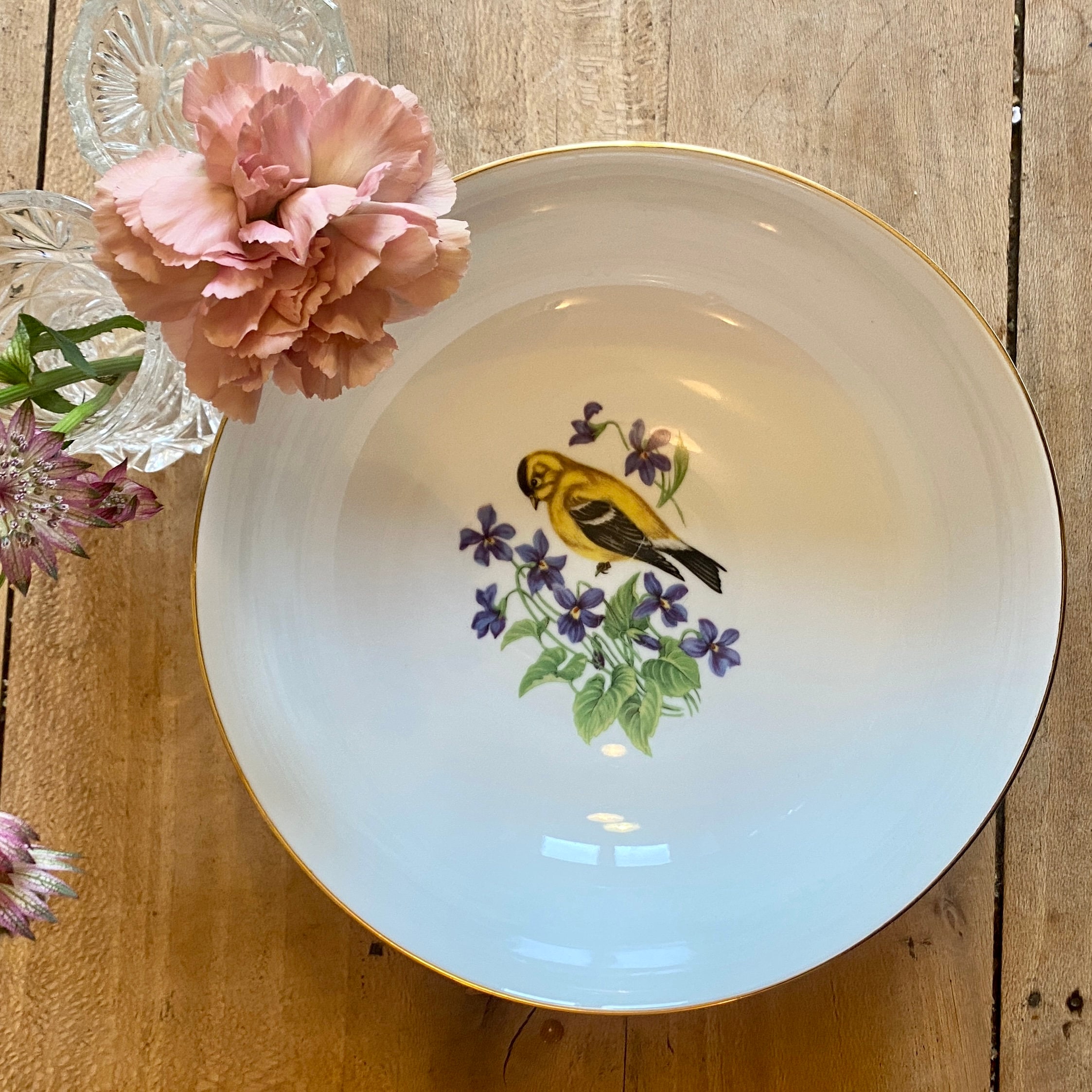 Soupière Ou Saladier Vintage En Céramique Motif Marguerites - Années 50/62 - France