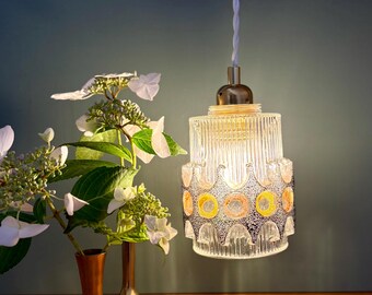 70年代のガラスチューリップペンダントライト - Etsy 日本