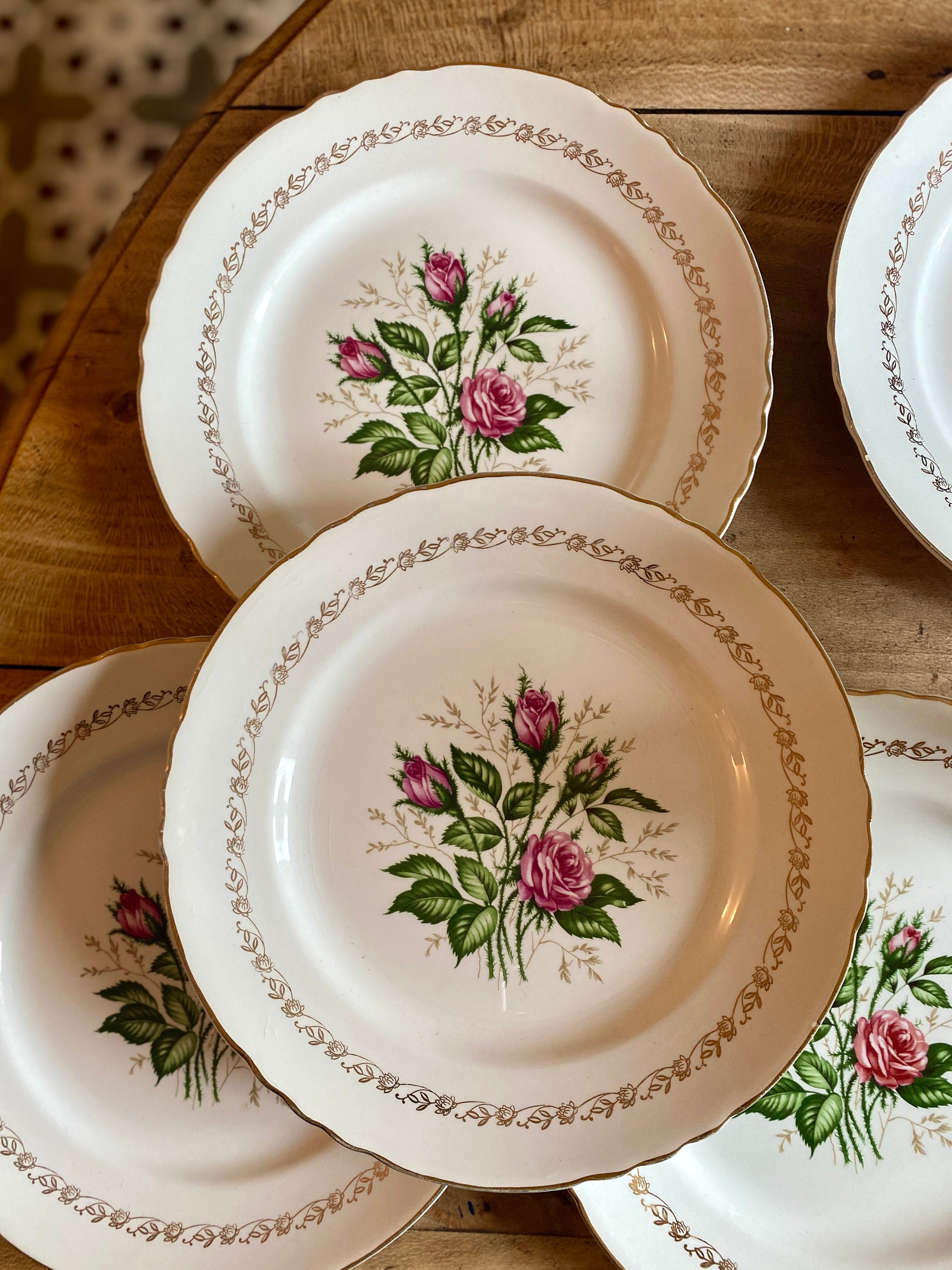 22cmプレート6枚セット/モラン/ヴィンテージ ヴィンテージディナープレート6枚セット - ムーラン・デ・ルーの