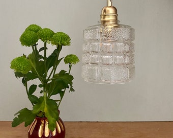 Vintage glass globe pendant light