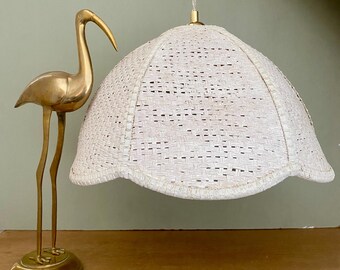 Lámpara colgante con pantalla de flores vintage