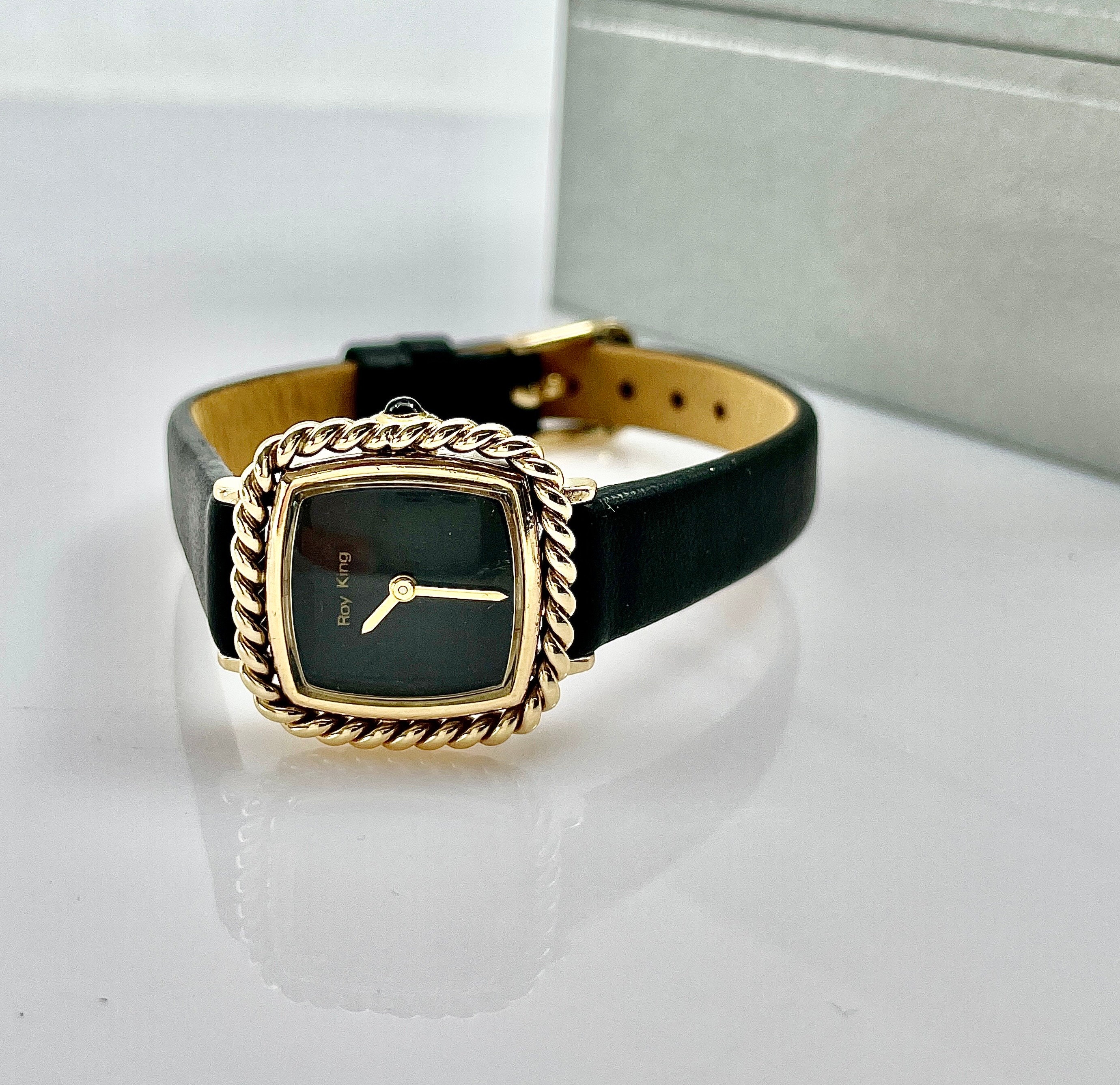 Vintage 9ct Yellow Gold Roy King Mechanical Wind Watch, Hallmarked