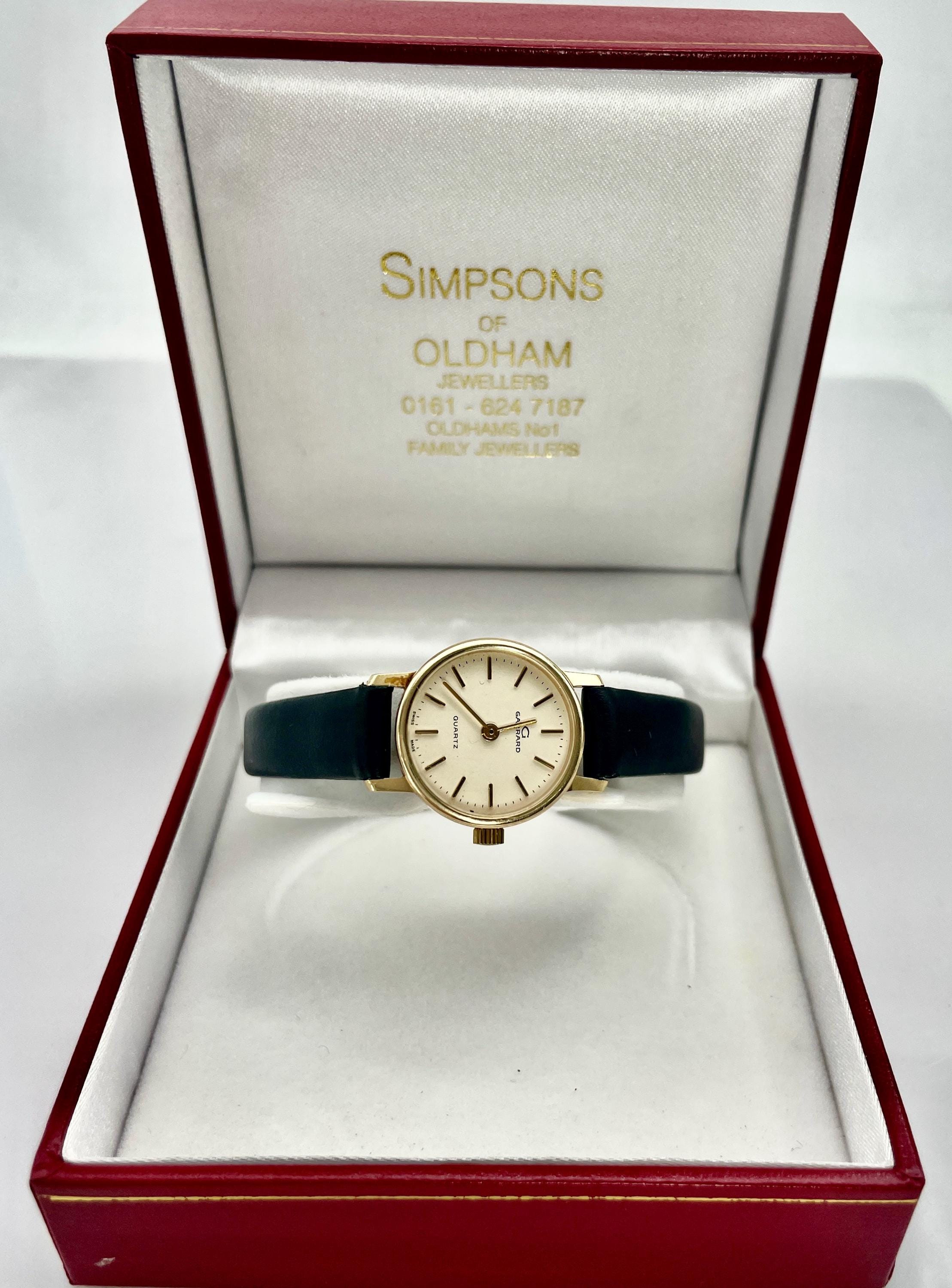 9ct Gold Watch Retirement Wrist Watch Vintage 9ct Gold Garrard