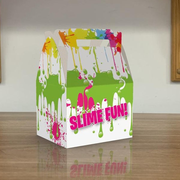 Slime Theme | Party Favor Boxes | Birthday | Baby Shower | Wedding | Gift | Party Supplies | Party Decorations | Candy Boxes | Favors