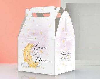 Over the moon Theme | Party Favor Boxes | Birthday | Baby Shower | Wedding | Gift | Party Supplies | Party Decorations | Candy Boxes