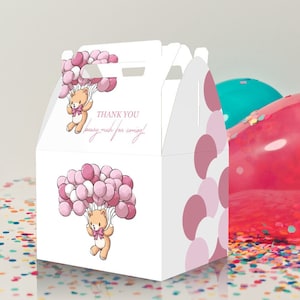 Thank you Beary Much Theme | Pink Balloons | Birthday | Baby Shower | Wedding | Gift | Party Supplies | Party Decorations | Candy Boxes