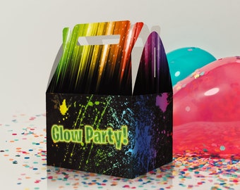 Glow Theme | Party Favor Boxes | Birthday | Baby Shower | Wedding | Gift | Party Supplies | Party Decorations | Candy Boxes | Favors