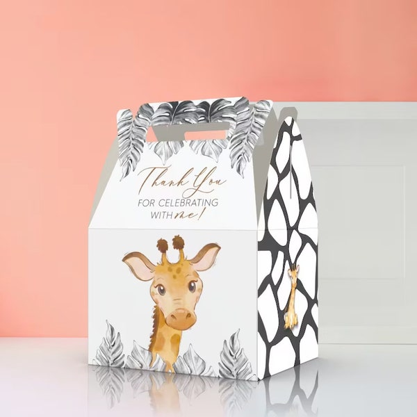 Giraffe  | Party Favor Boxes | Birthday | Baby Shower | Wedding | Gift | Party Supplies | Party Decorations | Candy Boxes | Favors