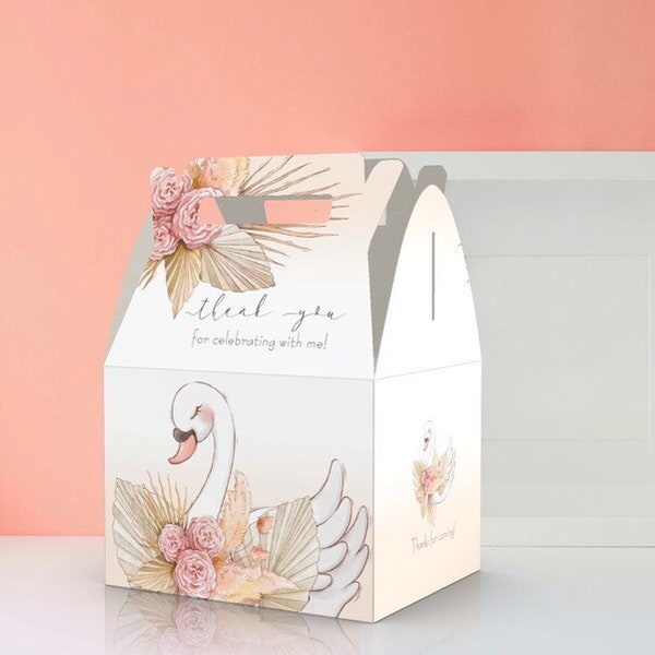 Swan | Baby Swan | Party Favor Boxes | Birthday | Baby Shower | Wedding | Gift | Party Supplies | Party Decorations | Candy Boxes | Favors