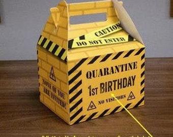 Quarantine Theme | Party Favor Boxes | Birthday | Baby Shower | Wedding | Gift | Party Supplies | Party Decorations | Candy Boxes | Favors