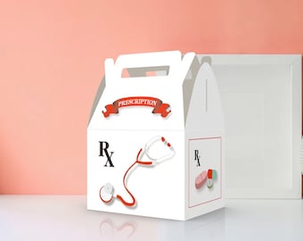 Nurse Doctor Theme | Party Favor Boxes | Birthday | Baby Shower | Wedding | Gift | Party Supplies | Party Decorations | Candy Boxes | Favors