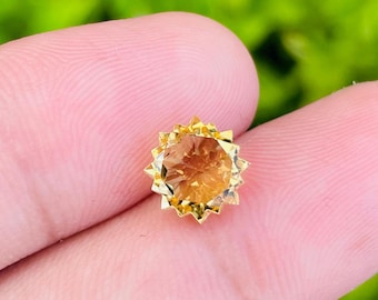 3.00 Carats, Top Quality Citrine Sun Cut (Special Custom cut) Natural Gemstone For Jewellery Making Size 9.50x9.50x6.20mm.