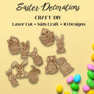 Decoração de Páscoa DIY Artesanato - 10 peças