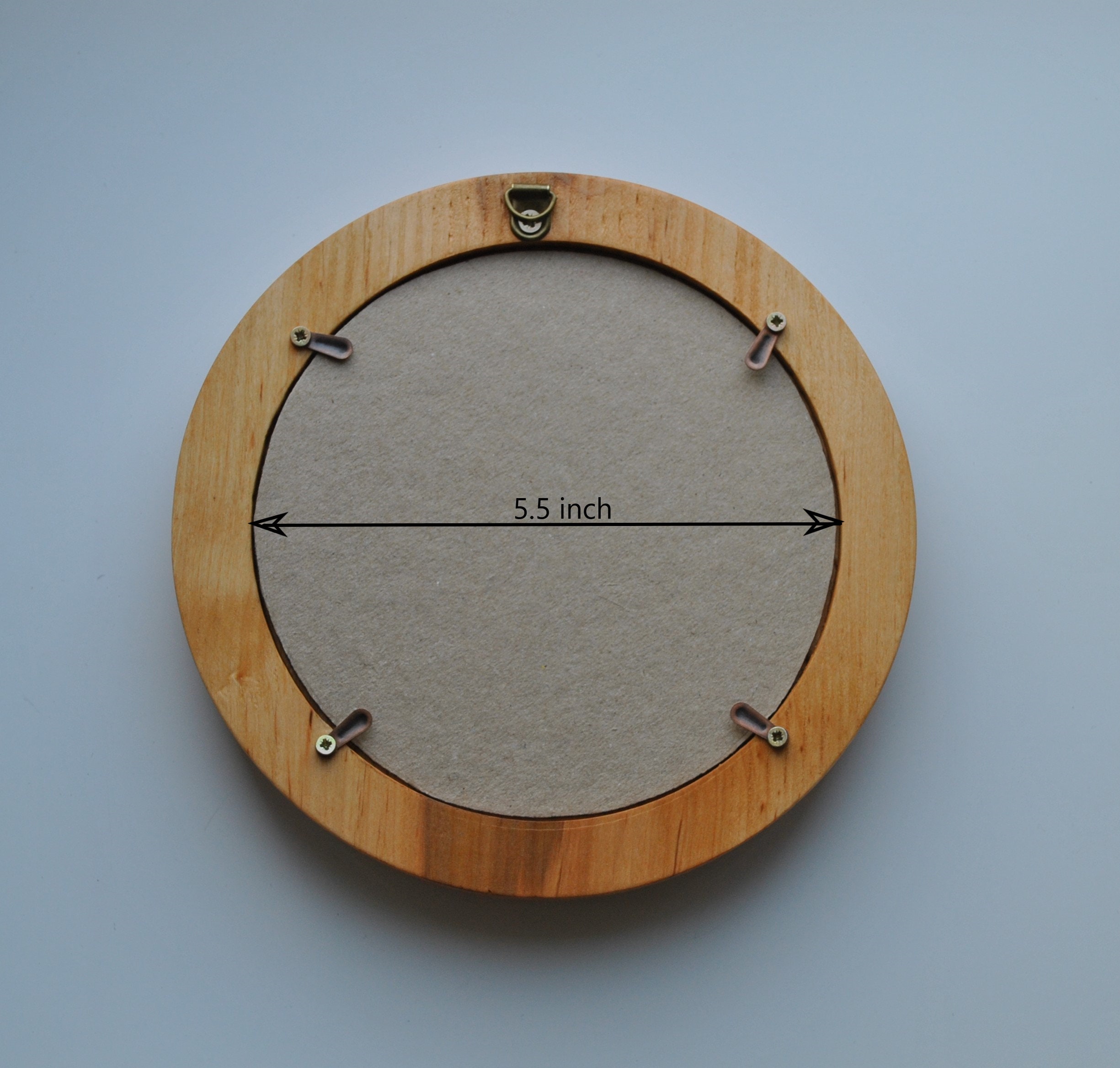 5 Inch ROUND WOODEN FRAME Solid Wood Wall Frame for Photos Etsy UK