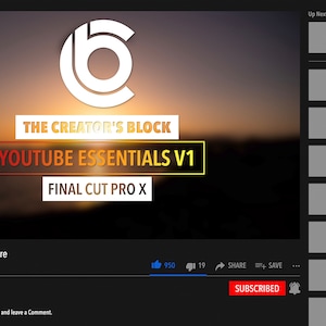 CB YouTube ESSENTIALS V1 Final Cut Pro X, Like & Subscribe, Social Media Lower Third, Call to Action, Motion Graphics, Video Editing