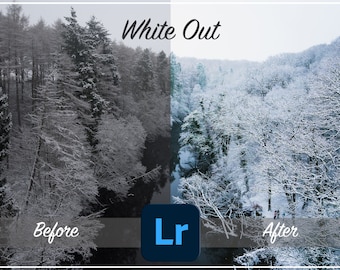 WHITE OUT Adobe Lightroom Preset Filters, Photography Editing, Plugins & Presets, Filters, Countryside, Nature, Landscape