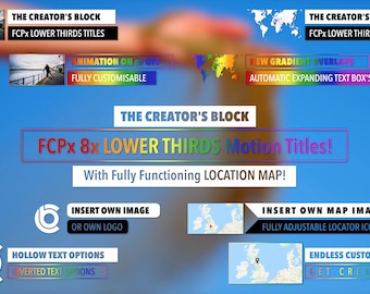 Final Cut Pro X Lower Thirds: Location Map, Logo (PDF Instructions)
