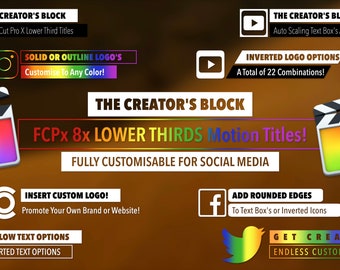 Final Cut Pro X Lower Thirds: Social Media Motion Titles (FCPx)