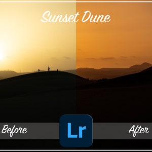 SUNSET DUNE Adobe Lightroom Preset Filter, Photography Editing, Plugins & Presets, Filters, Landscape, Twilight to Midnight, Sunset Sunrise