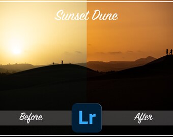 Sunset Dune Lightroom Preset: Twilight to Midnight Filter (XMP File)
