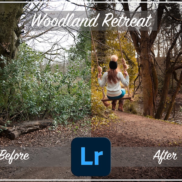WOODLAND RETREAT Adobe Lightroom Preset, Photography Editing, Plugins & Presets, Filters, Countryside, Nature, Landscape