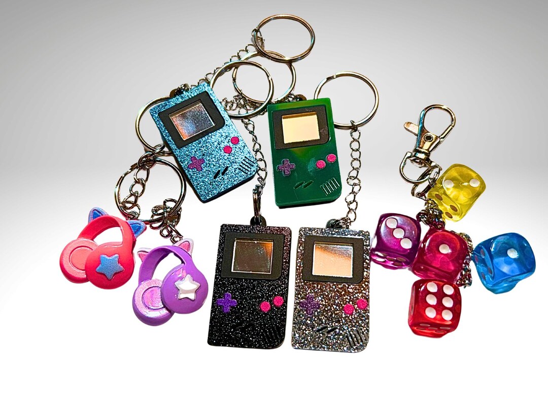 Game Time Keychains Gaming-themed Keychains | Fun Nerdy Keyring Gift - Etsy