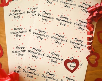 30 Valentine Day Stickers / Envelope Seals