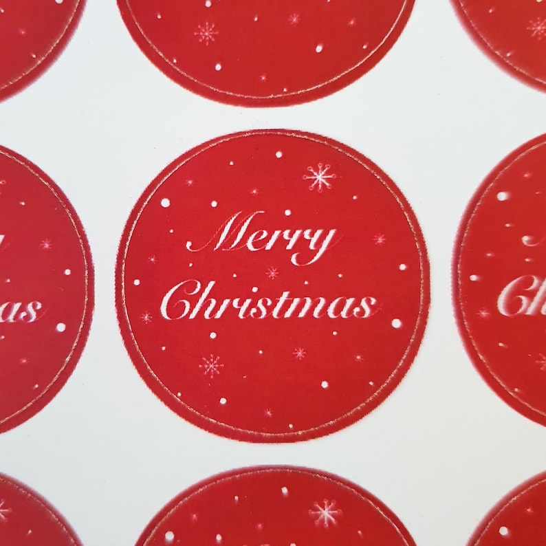 Merry Christmas Envelope Seals / Stickers X 30 Etsy