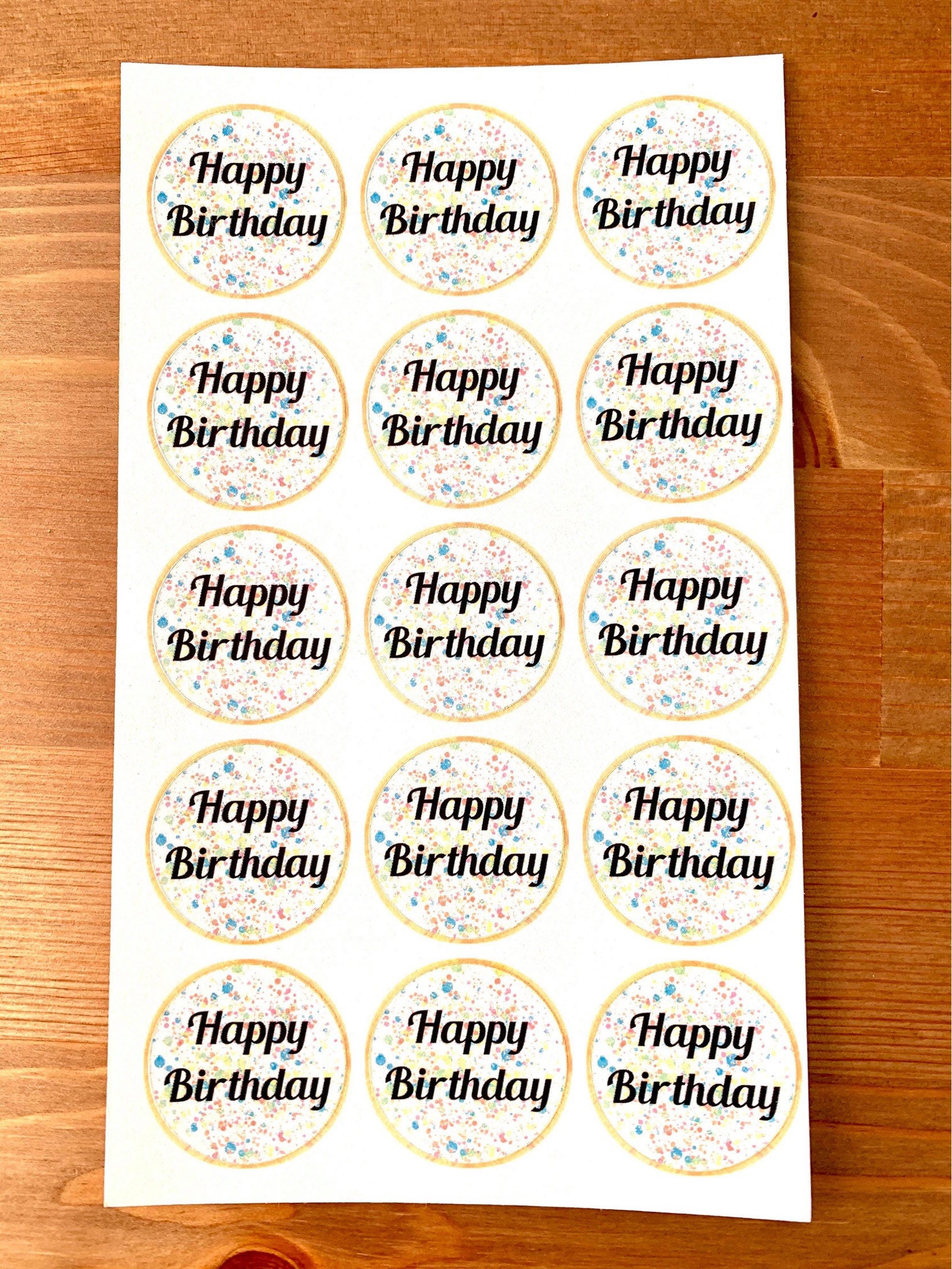 Happy Birthday Sticker / Envelope Seals x 30 Etsy