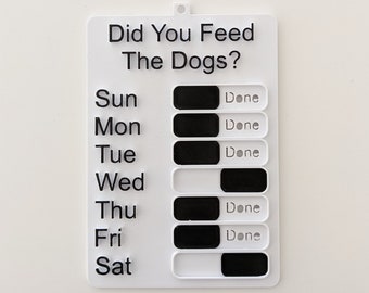 Weekly Task Reminder Slider Board/Chore Chart/To Do List/New Year Resolution/ Magnetic Task Board